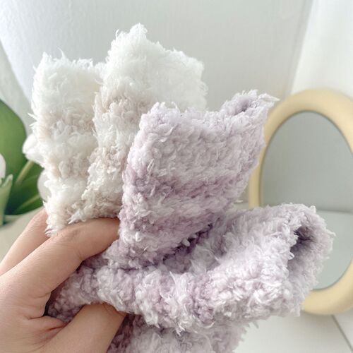 Coral velvet socks women's mid-calf socks autumn and winter thickened sleep socks cute warm home confinement plush floor socks