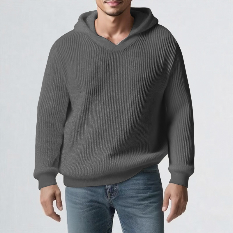 Herren Kapuzenpullover Strickjacke Für Herbst Und Winter_voghion.com