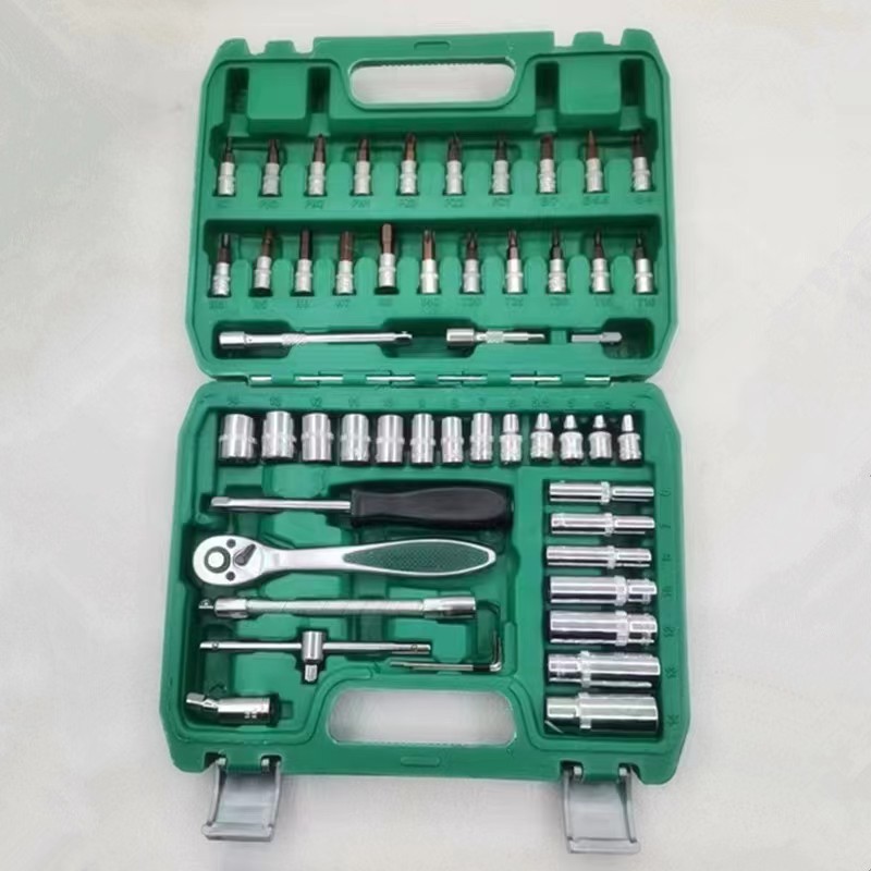 Fuente de productos de fábrica 53 piezas de juegos de reparación de automóviles, reparación de automóviles, reparación de máquinas, llave de trinquete rápida, juego de automóviles 54