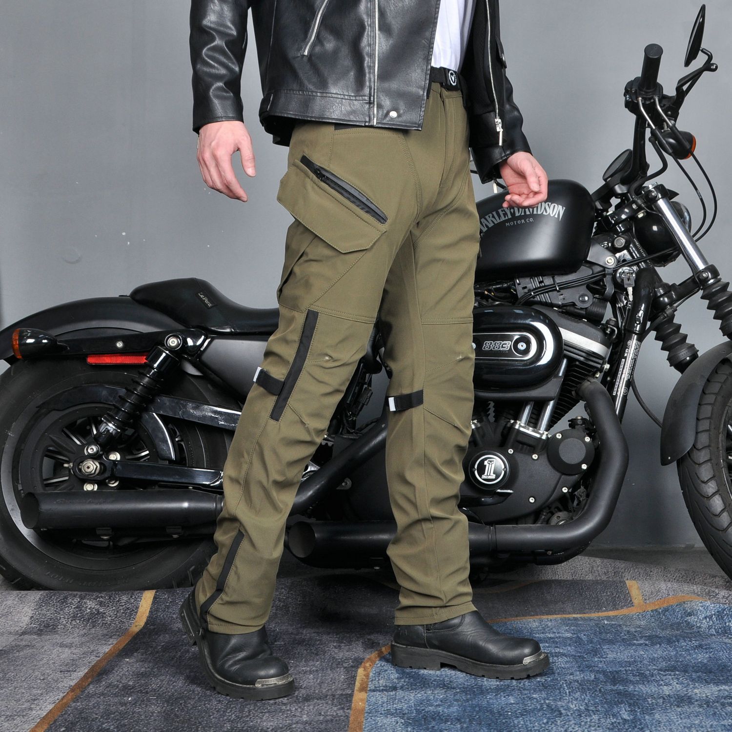 VOLERO Motocicleta Four Seasons Pantalones de ciclismo a prueba de caídas Impermeable a prueba de viento Doble capa transpirable de cintura alta Pantalones de motocicleta a prueba de caídas para hombre