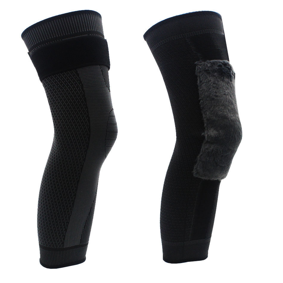 Rodilleras alargadas y aterciopeladas, correas cálidas para las rodillas, piernas frías antideslizantes y calientes, piernas frías y resistentes al frío en las articulaciones de las mujeres
