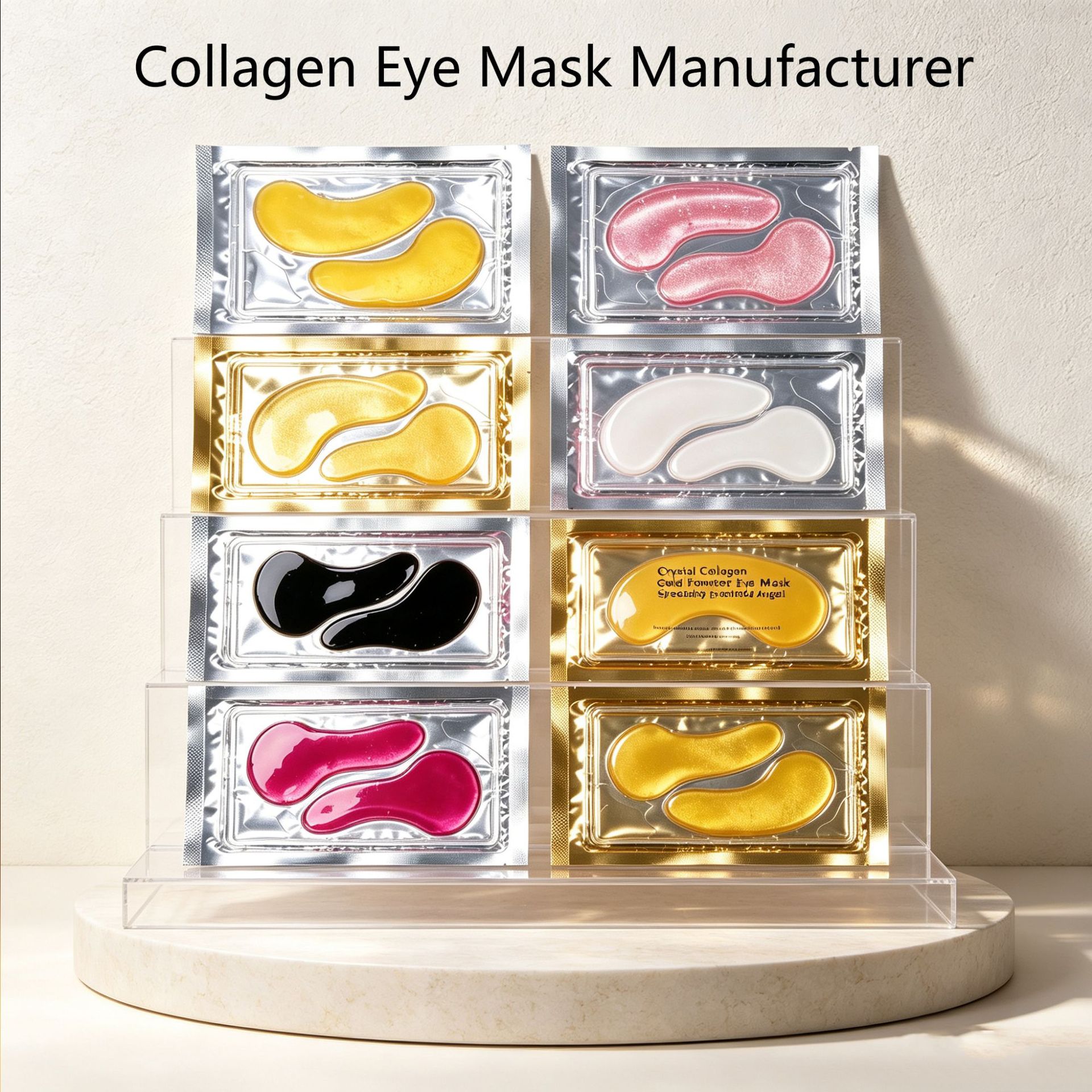 Cross-border in-stock hydrating eye patches, collagen moisturizing and nourishing eye mask, firming and reducing eye wrinkles