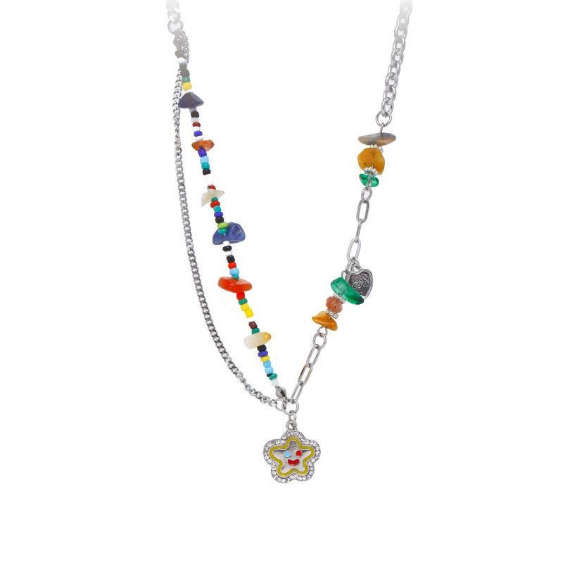 Pulsera de flores de esmalte extragrandes de primavera 2026 para mujer, pulsera llamativa floral 3D grande, joyería de pétalos de esmalte brillante y coloridos, estilo bohemio vintage grueso._voghion.com