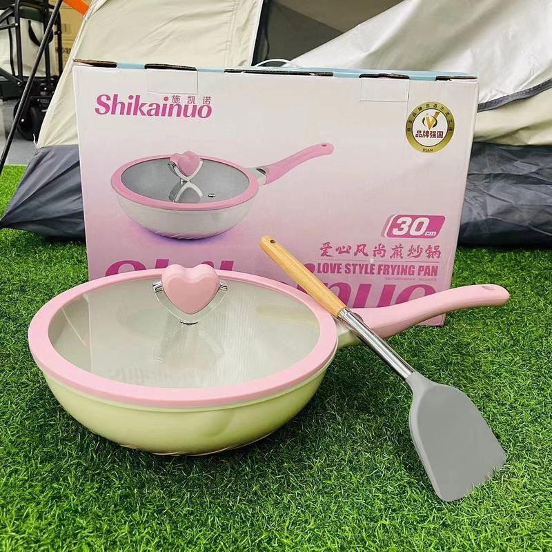 施凱諾の新商品の麦飯石は鍋の家庭用グラデーションの青い陶磁器の炒め物の鍋にくっつきません。|undefined