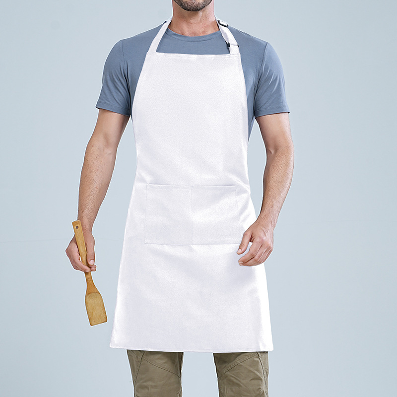 Transfronterizo Amazon halter poliéster delantal logotipo personalizado restaurante occidental café ropa de trabajo hogar cocina delantal