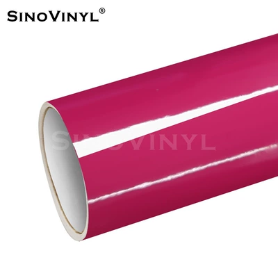 Automotive Film – Black Car Film Color-Changing Construction - 152-18m-highlight-deep-rose-red