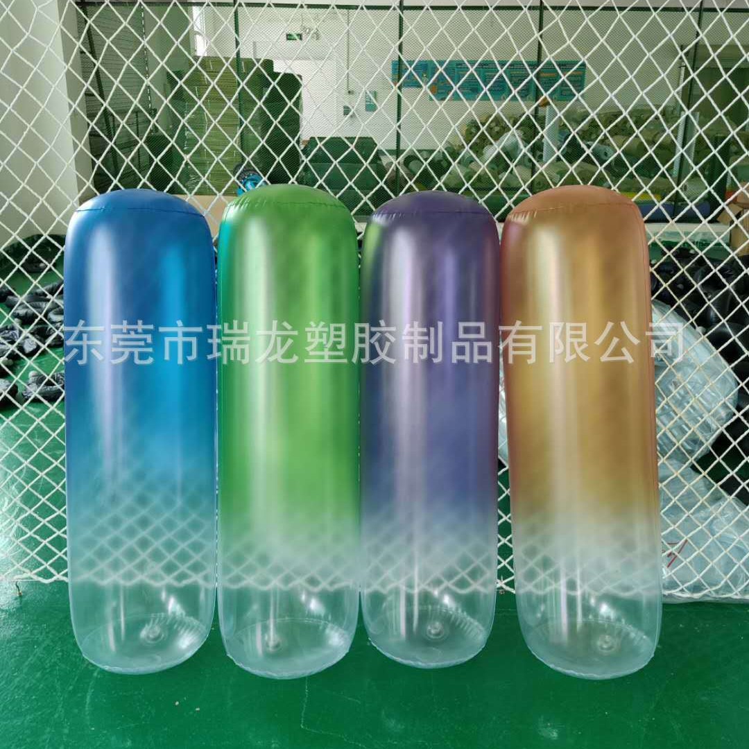 源头工厂UV喷绘渐变色圆柱  充气柱型不倒翁  UV喷绘广告产品