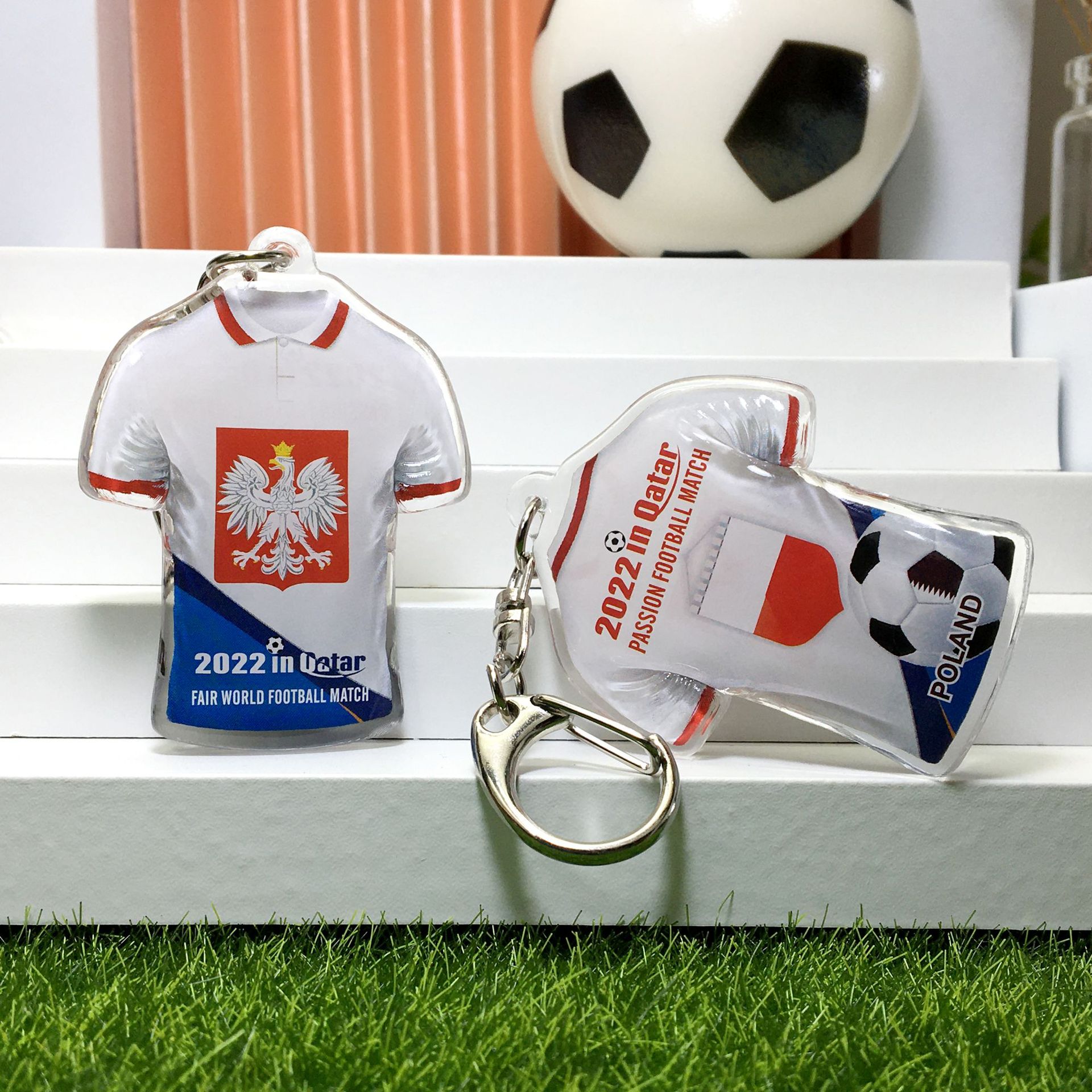 波兰队-队徽+旗帜+足球