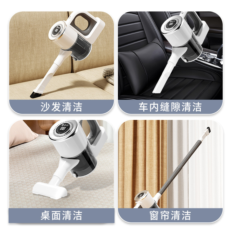 Aspiradora inalámbrica, gran succión doméstica, potente eliminación de ácaros, mascotas pequeñas de interior, arrastre húmedo de aspiración de alta potencia de mano