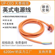 厂家供应BS英规三插电源线 带保险丝电源插头线英式及延长线  插