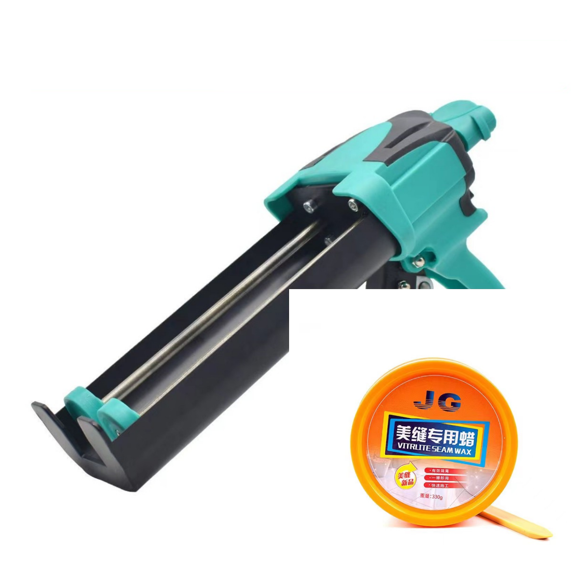 녹색 인기 글루건 1개 + 솔기 왁스 330g 1박스