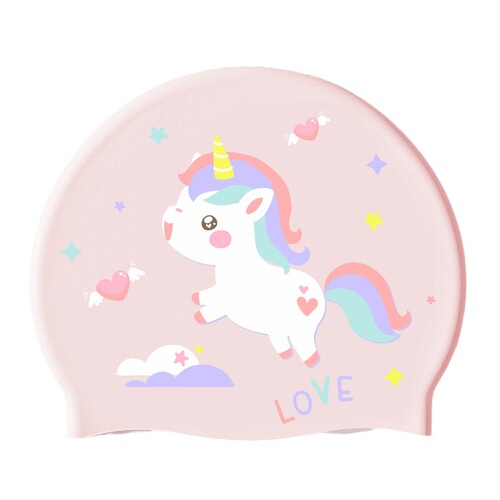 Children's Swim Hat Bag Cartoon Cute Waterproof Non-Squeezing Boys Silicone Swim Hat Girls Baby Girls Sun Hat