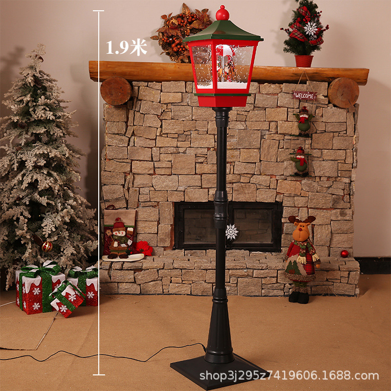 Decoraciones de Navidad transfronterizas coreanas Música Nieve Lámparas Decoraciones Juguetes para niños Regalos de Navidad Escenas de Vestido