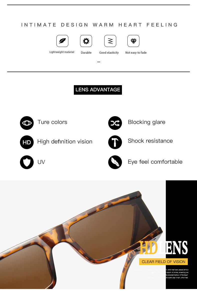 Personalised Small Box Sunglasses Punk Style Mercury Lens_voghion.com