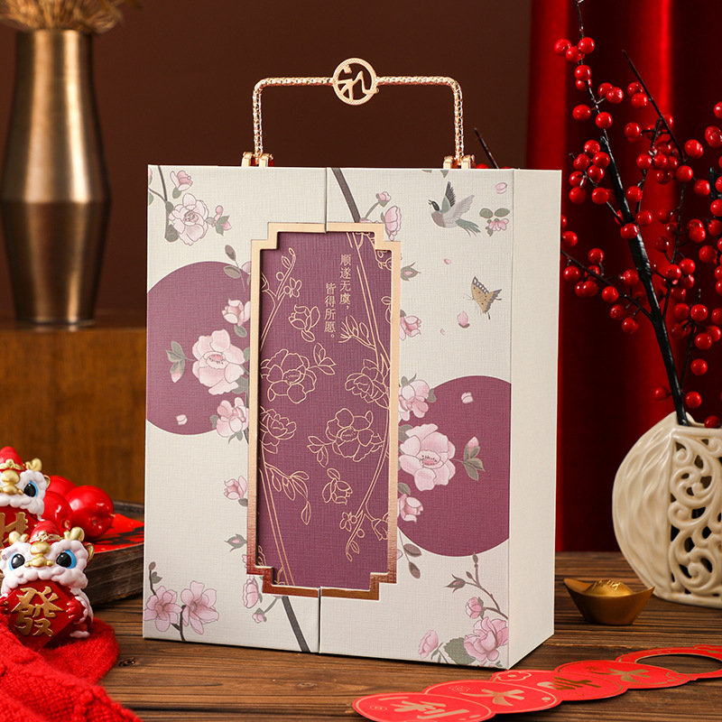 Nuevo estilo portátil de doble puerta caja de regalo de niñas de alta calidad caja de regalo de lápiz labial caja de embalaje cosmético
