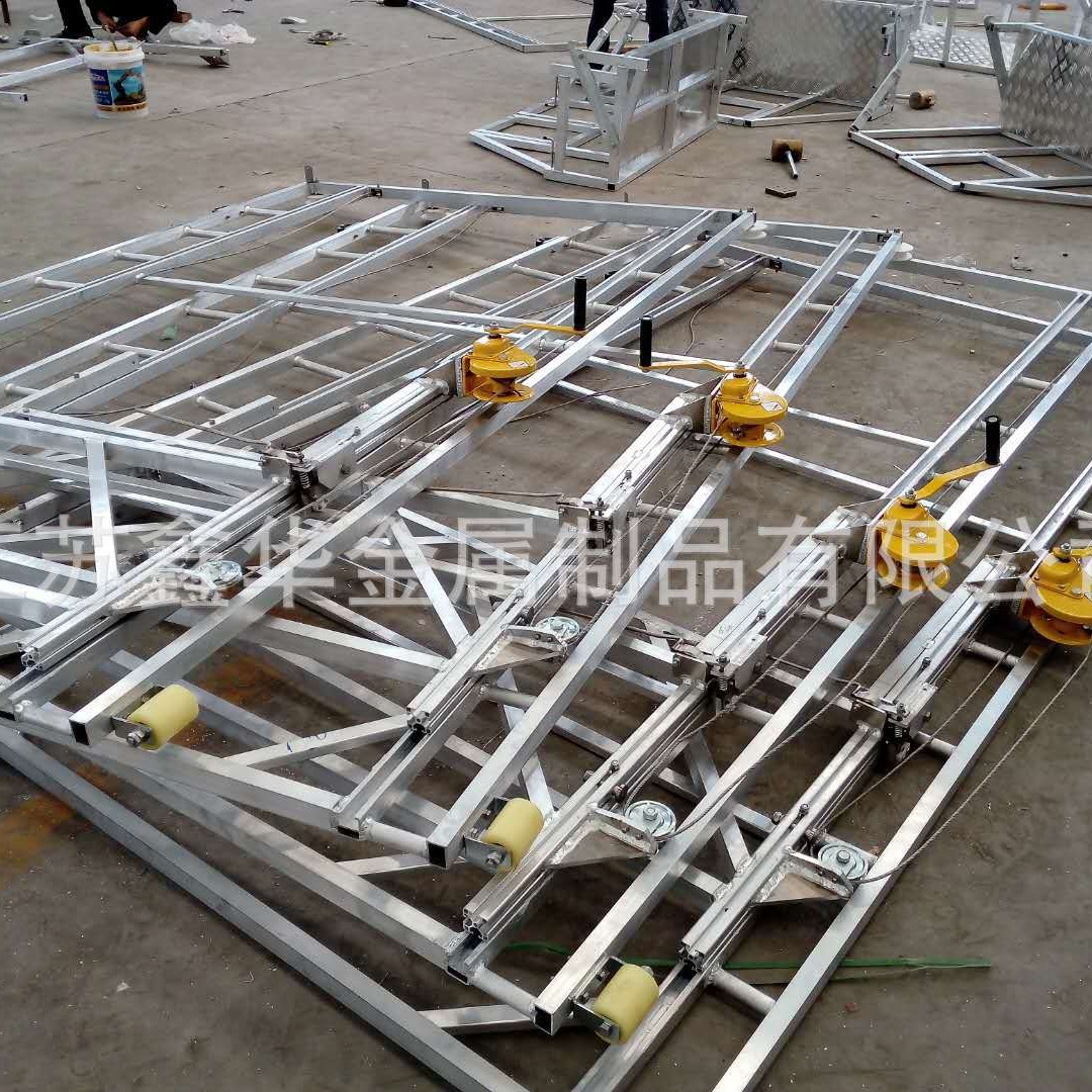 厂家供应 山东高强度轻量化双孢菇铝合金种植架采菇车 装卸方便