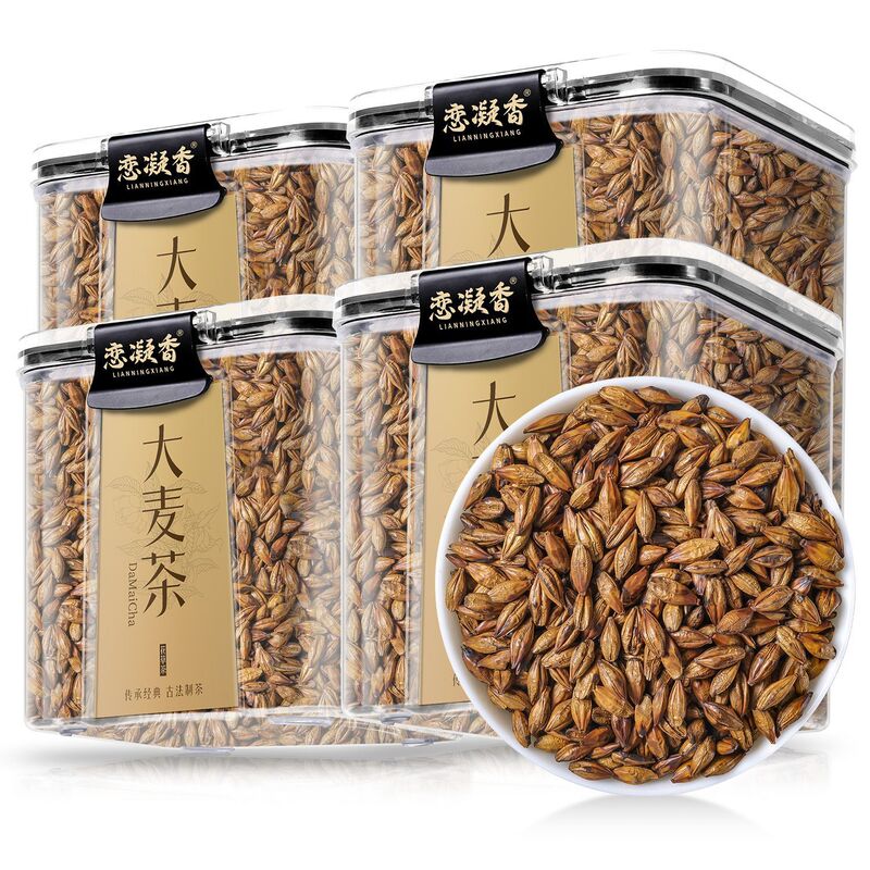 恋凝香大麦茶精选大颗粒新鲜正宗大麦炒熟浓香泡水喝的花草茶罐装|undefined
