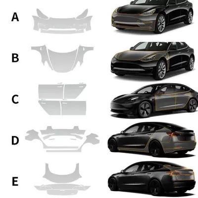 Tesla Model 3 Special: Car paint protective film - package-six-tpu