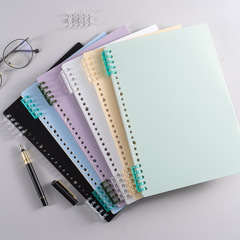 Factory direct sales a4 loose-leaf book cover diy homemade plastic cover 30 holes a5 frosted pp loose-leaf book cover