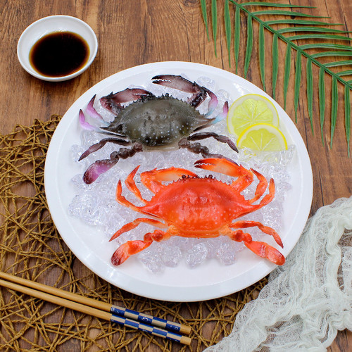 Simulation food food Yangcheng Lake hairy crab model props male and female crabs window cabinet decoration display ornaments scene shooting