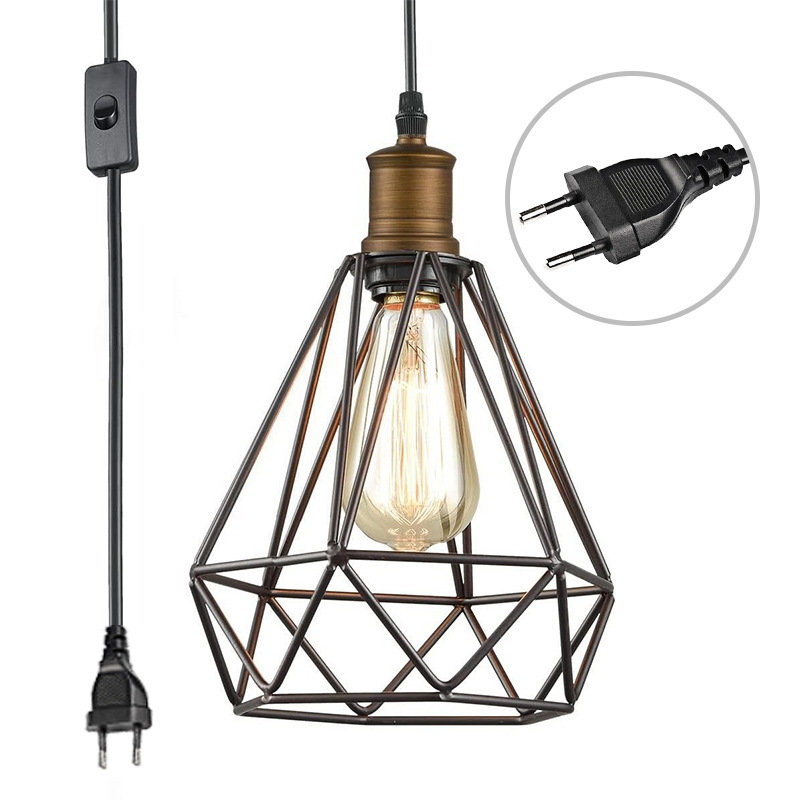 Explosión transfronteriza dedicada a Zhongshan lámparas industriales retro estadounidenses interruptor de viento enchufe lámpara de pared lámpara de techo
