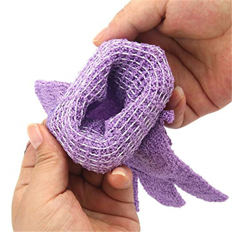 Five-Finger Nylon Shower Gloves for Children, Scrub Bath Sponges, Colorful Bubbles Shower Sponges, Factory Wholesale
