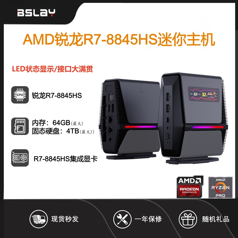 Amd Ryzen R7-8845Hs High-Performance Entertainment, Gaming, Office, Design, Home Dual-Network Port Mini Host Wholesale