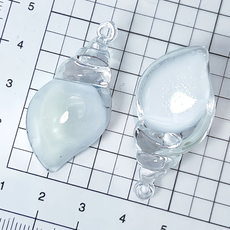 Nuevo color transparente nocturna brillante concha accesorios DIY hechos a mano colgante llavero pendientes collar colgante acrílico