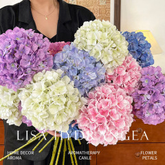 3dプリント144枚の3葉シミュレーションリサアジサイの花の造花テーブルの花が花を飾る結婚式の装飾DIY花材