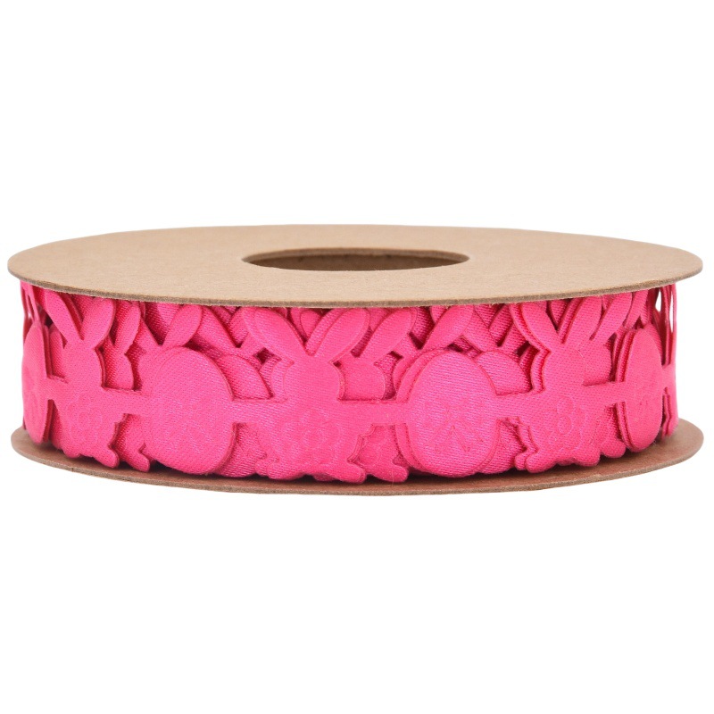 Nuevos productos transfronterizos de zanahoria de Pascua conejo huevo cinta de regalo embalaje material de arco primavera cinta