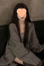 毛衣女新款2025年慵懒风韩版粗毛线毛针织开衫两件套吊带背心裙