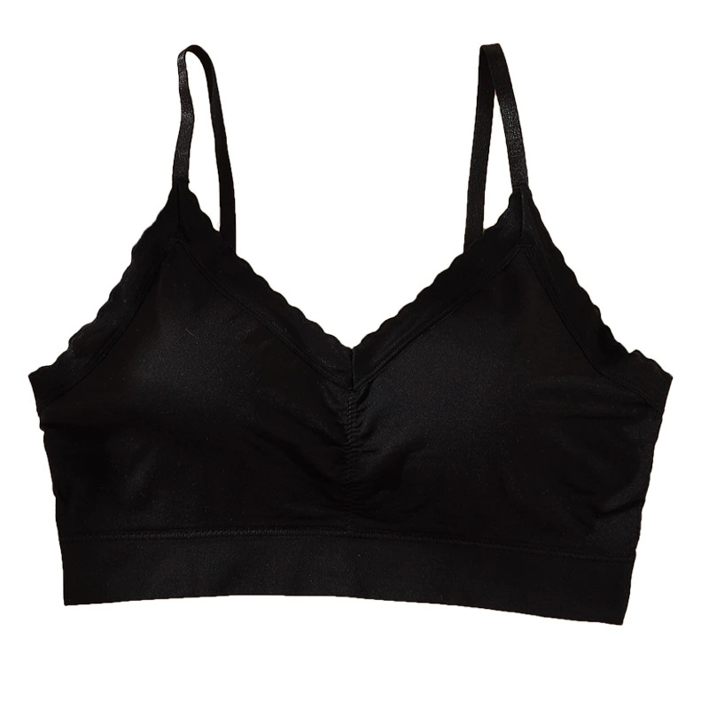 Bra top with cups, plus size seamless camisole, pretty back and adjustable straps