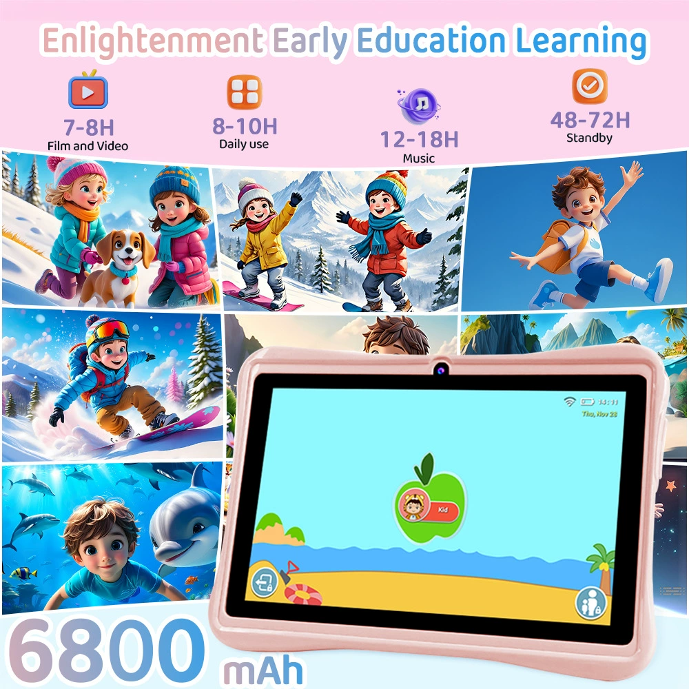 Детский планшет Npad709 7 дюймов, поддержка Wi‑Fi, Android, для раннего обучения детей