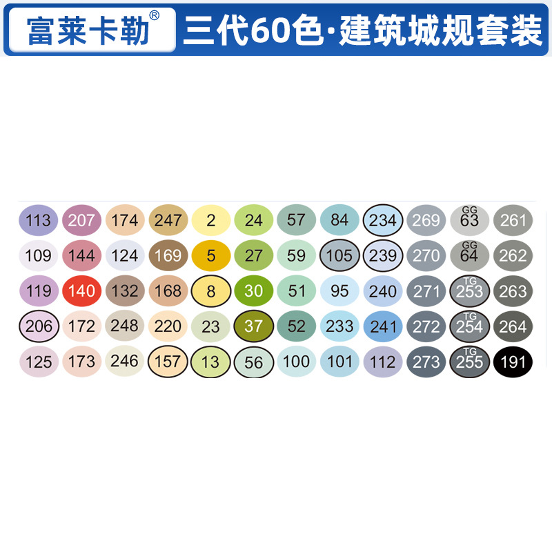Xiupu Fule Kaler tres generaciones de rotuladores de cabeza suave alcohol aceite arte suave prueba de arte especial pluma importada