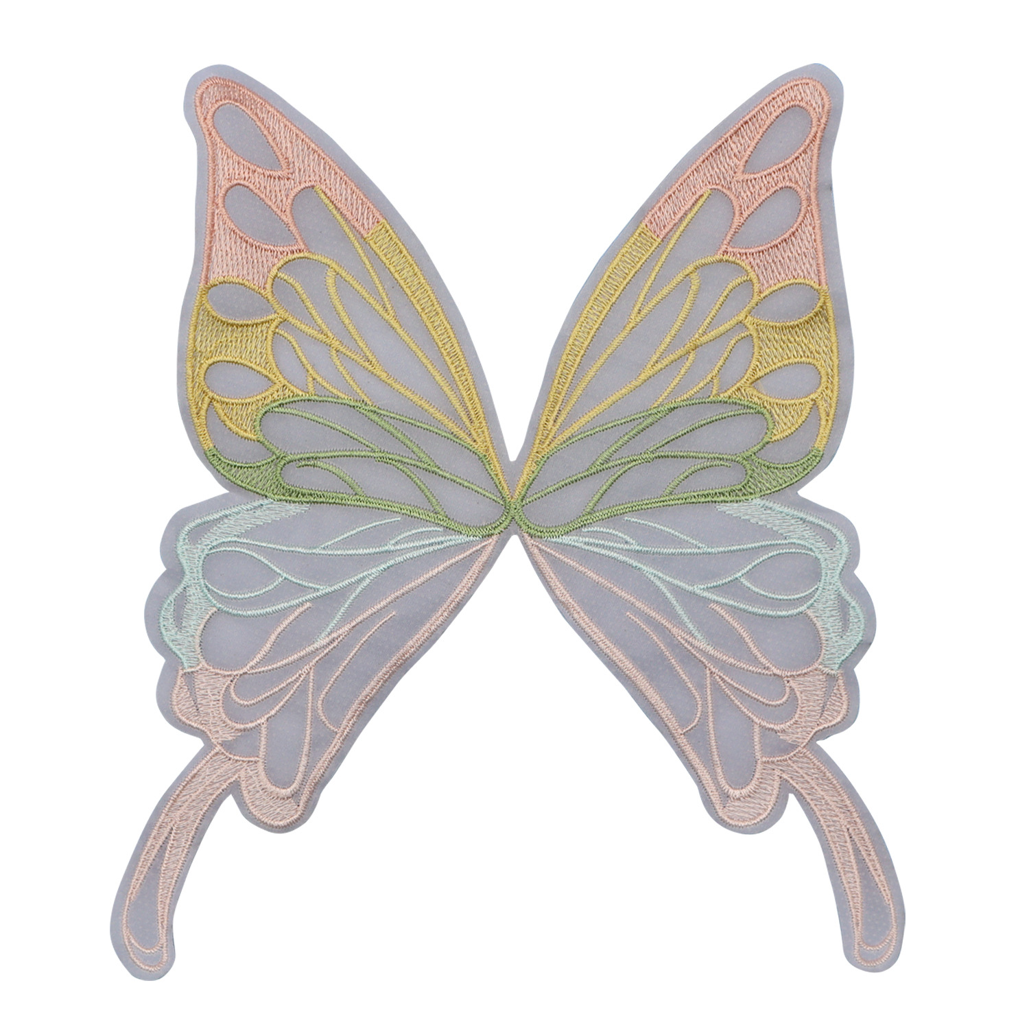 Spot pegatinas de tela bordadas de mariposa multicolor para ropa de niños, faldas, pegatinas de tela decorativas para ropa de perlas, pegatinas de tela decorativas para niños de bricolaje