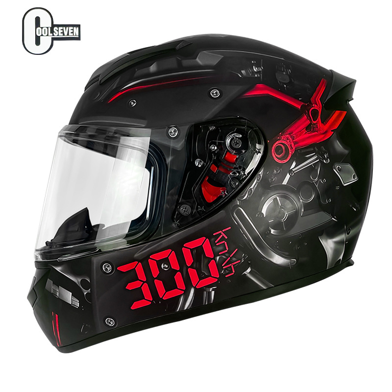 Casco de motocicleta Casco de motocicleta Casco completo para hombres y mujeres Four Seasons Fábrica general Comercio exterior Casco de seguridad DOT Estándar nacional Clase A Certificación 3C