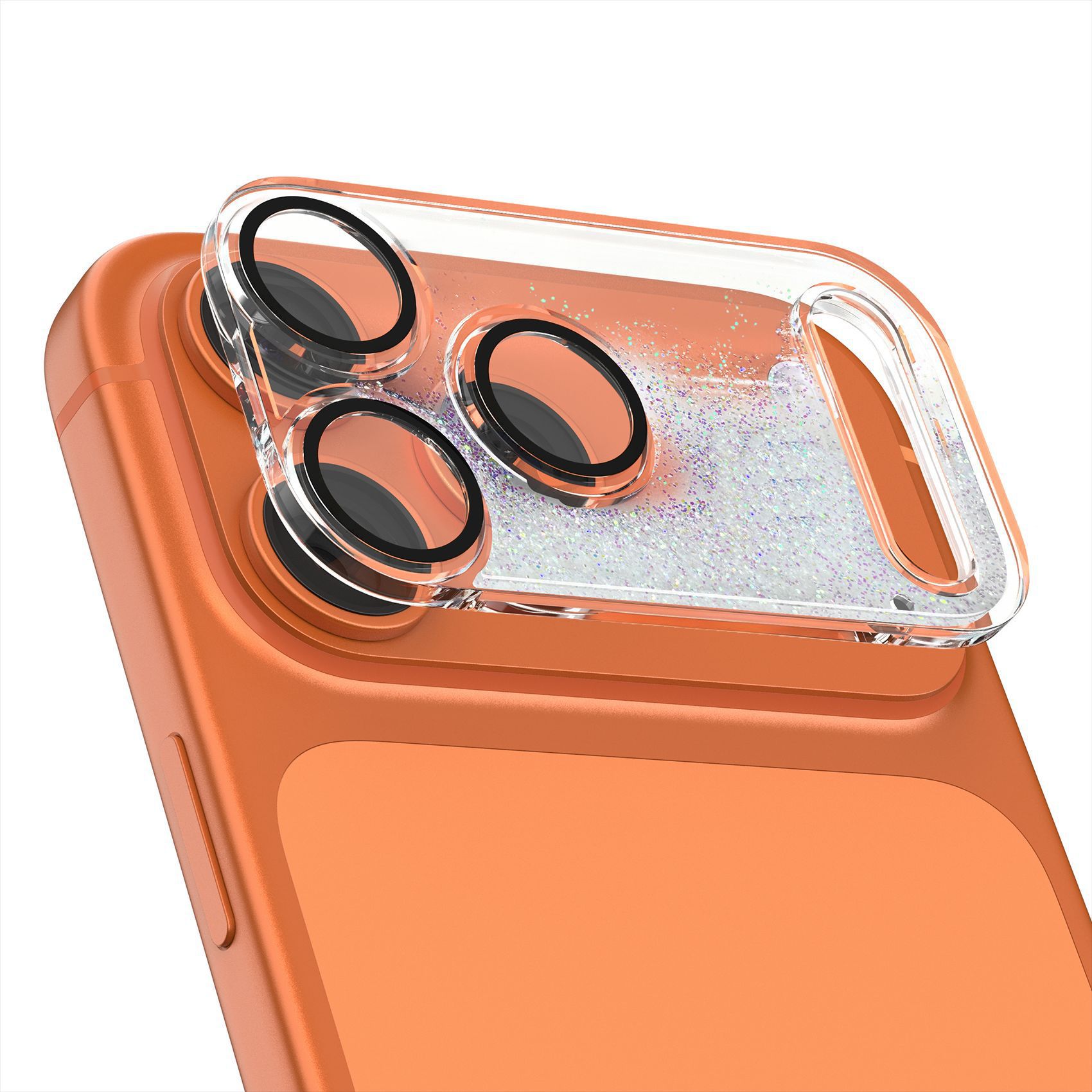 适用苹果iPhone17ProMax摄像头液态流沙镜头膜闪粉透明防摔保护膜