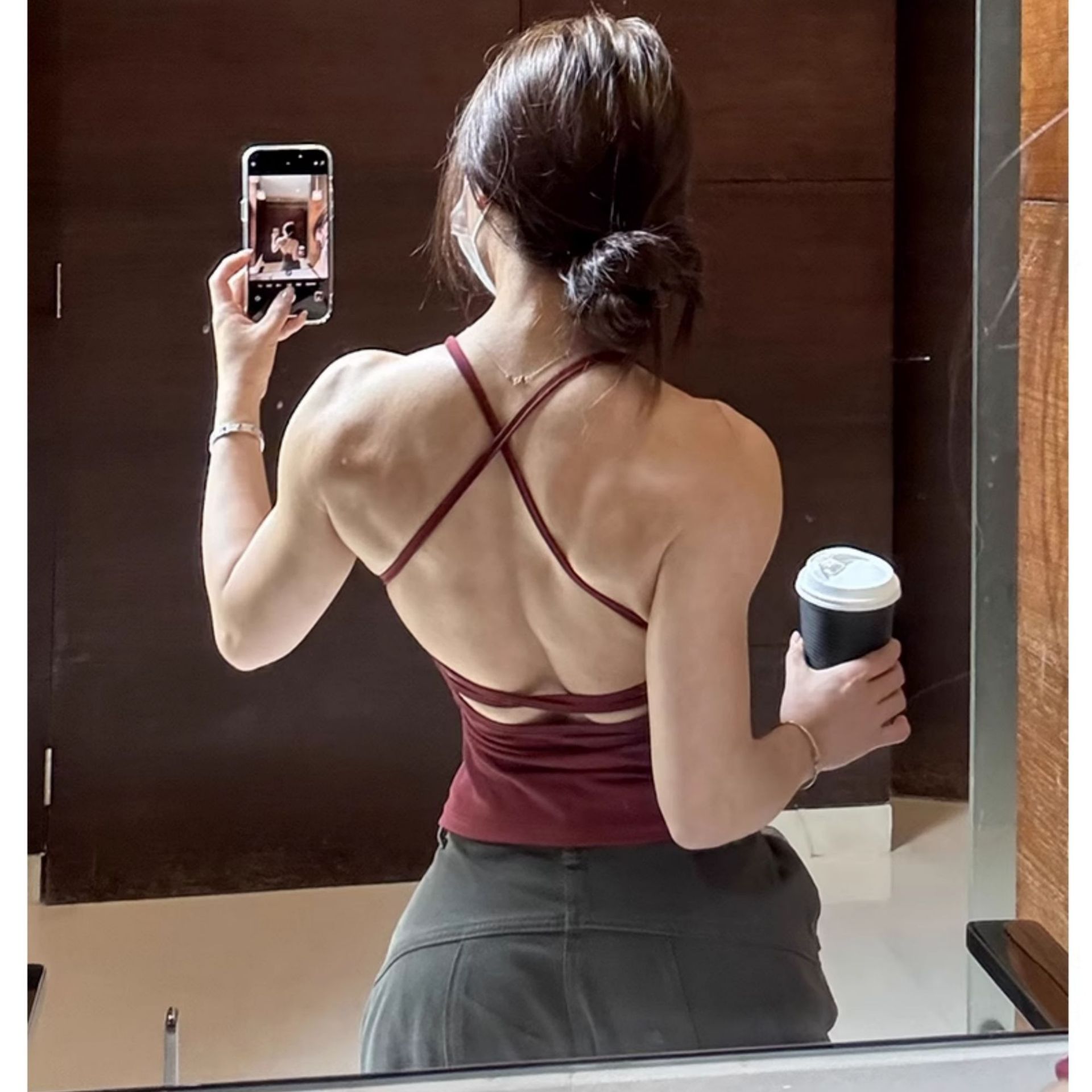 New Beautiful Back Sports Vest-style Bra with Chest Pad Underwear Sexy Slim-fit Running Slim-fit Yoga 1772