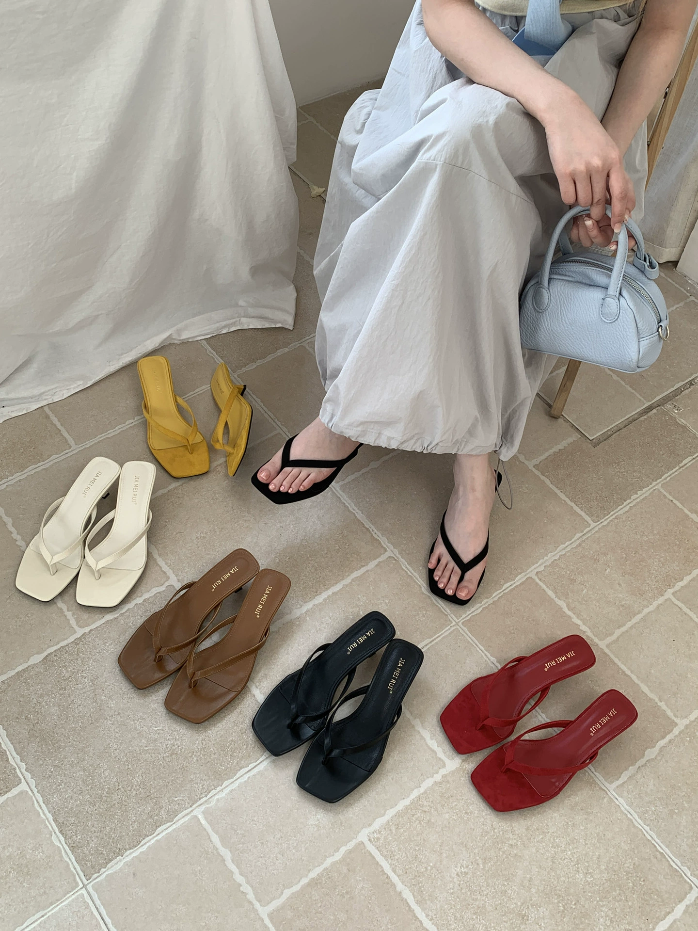 Европейские и американские модные шлепанцы елочные шлепанцы женщины 2025 новое лето фея