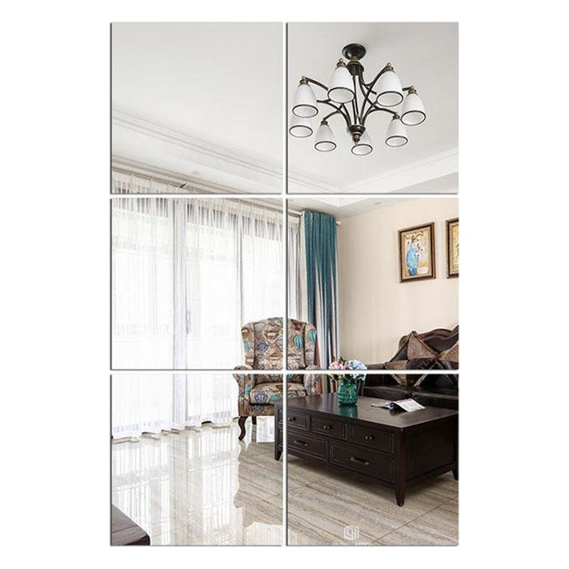 Directo de fábrica de acrílico espejo etiqueta de la pared estudiante dormitorio baño lente suave espejo autoadhesivo espejo cosmético