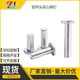 GB109平头实心铝铆钉手打铆钉敲击式对锁卯钉M2M2.5M3M4M5M6M8