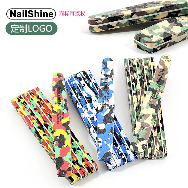 NailBuffer Diamond новая камуфляжная губка для маникюра полировки натирания маникюра шлифовальная полоска для ногтей мытье двусторонняя