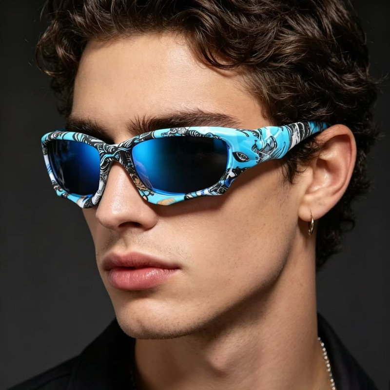 DIY 735 Cross-Border Tactical Windproof Fishing Coated Sunglasses Frame Men's Sports Sunglasses