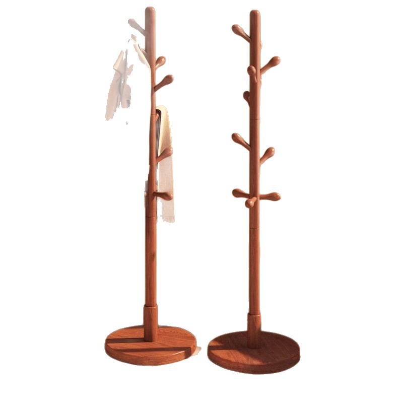 Percha de madera sólida simple, percha de ropa ligera, percha de ropa de lujo, percha de ropa de almacenamiento móvil, percha de ropa de secado, percha de ropa resistente y duradera
