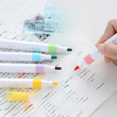 Soft Tip Fluorescent Pen Set Gentle Color Student Marking Pens Journal Pens Eye Protection Quick Dry Drawing and Doodling Pens Wholesale