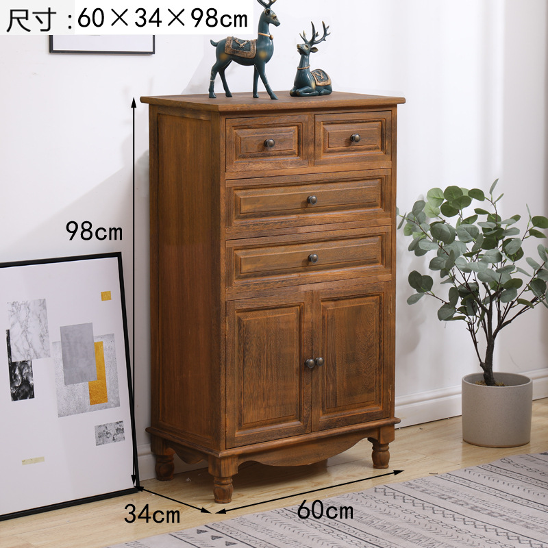 Fábrica directa de cinco cubículos de madera sólida gabinete de almacenamiento sala de estar dormitorio cabecera de cama retrógrado pequeño gabinete borde del estante image 8
