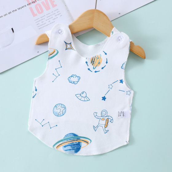 Baby Cotton Belly Vest Four Seasons Base Clothes Baby Half Back Vest New 0-1 Years Old Base Shirt Belly Protecting