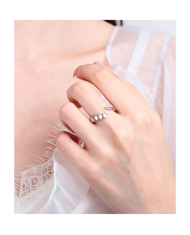 Copper Material Wholesale IG Style Simple Style Star Copper Plating Open Rings