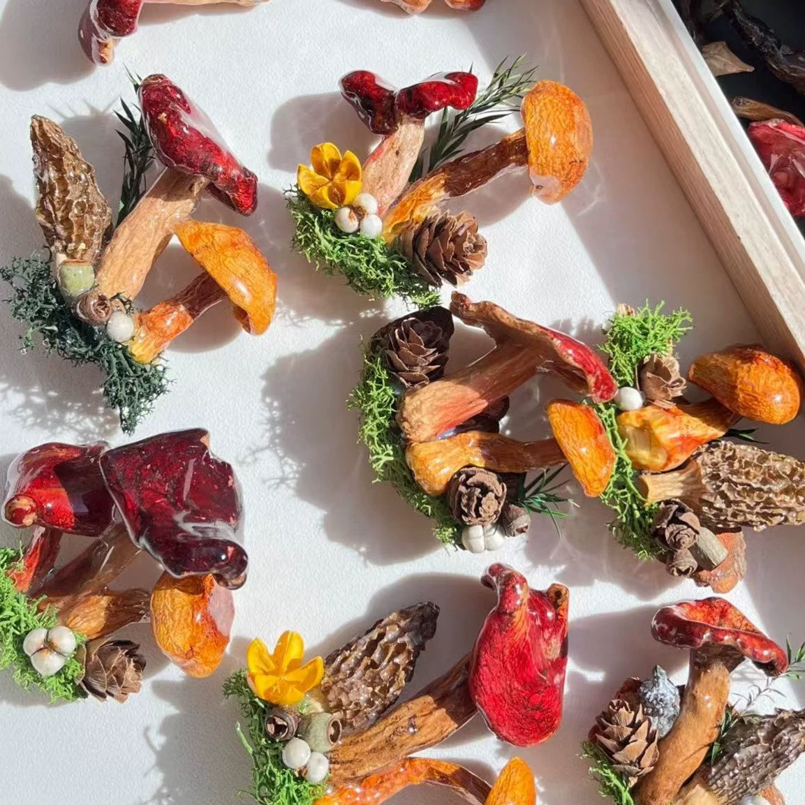 Дали, Юньнань Цаншань Фрукты настоящие дикие грибы, гриб, холодильник наклейки с творческими фруктами ручной работы, лесные подарки