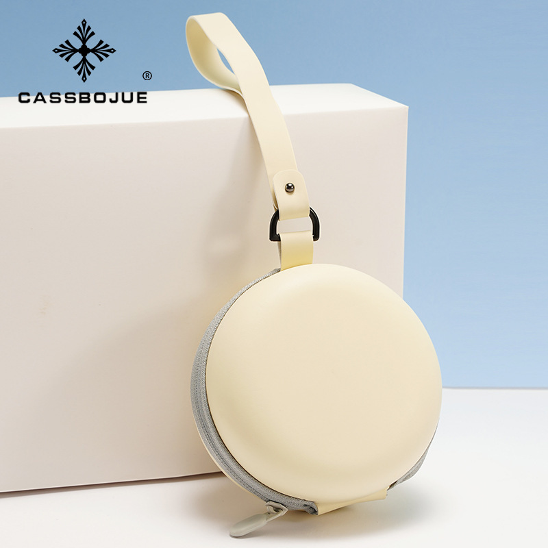 New simple round box folding sunglasses glasses storage box EVA shock absorption wear-resistant mirror box flocking lining New simple round box folding sunglasses glasses storage box EVA shock absorption wear-resistant mirror box flocking lining